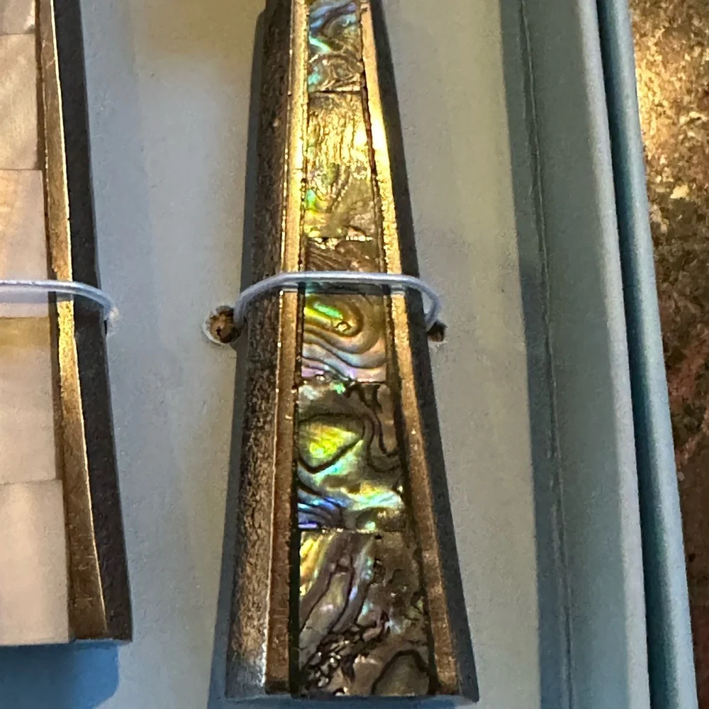 Anthropologie Arctic Twilight Cheese Knives Set Of 3
